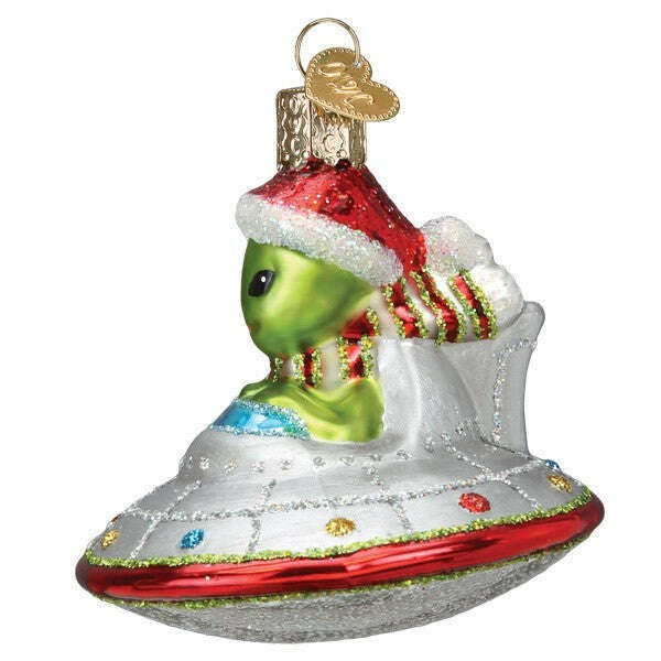 Old World Christmas UFO Blown Glass Ornament