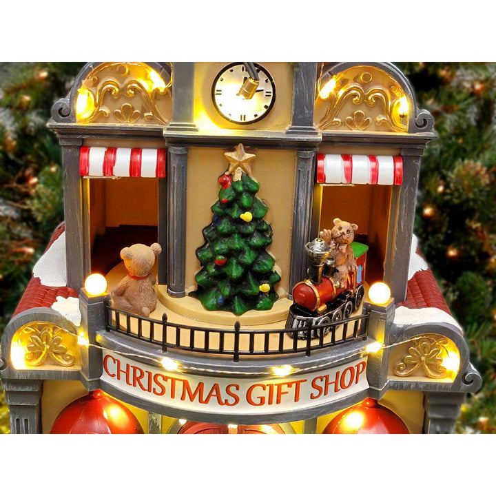 Christmas Village. Christmas Gift Shop with LED Lights F07M4-22-Y316