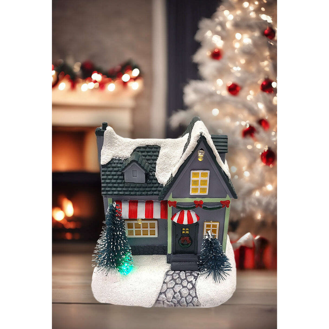 Christmas Village House with LED Lights F07M4-38-W221B