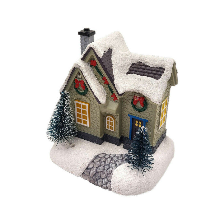 Christmas Village House with LED Lights F07M4-38-W221C