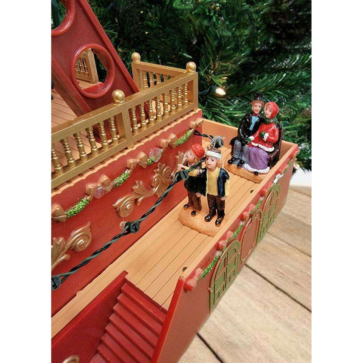 Christmas Wheel with Santa. Animated Holiday Decoration. Christmas Village F07M4-6-W222