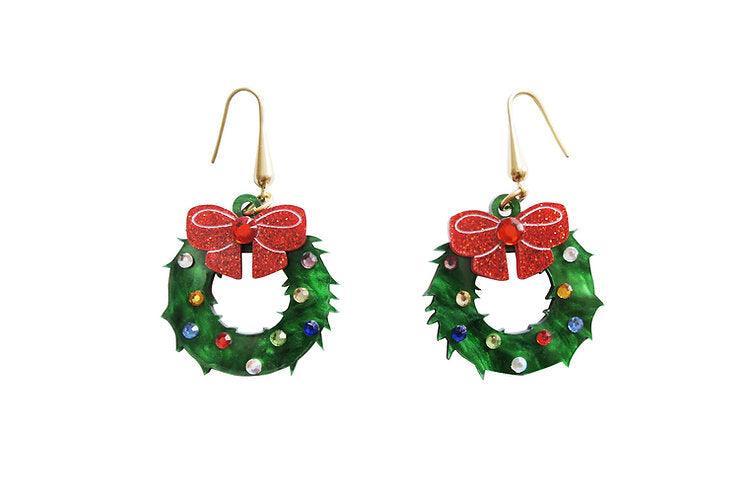 Christmas Wreaths Earrings by Laliblue - Quirks!
