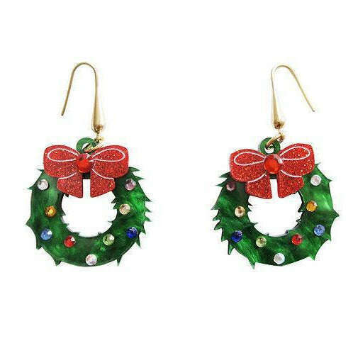 Christmas Wreaths Earrings by Laliblue - Quirks!