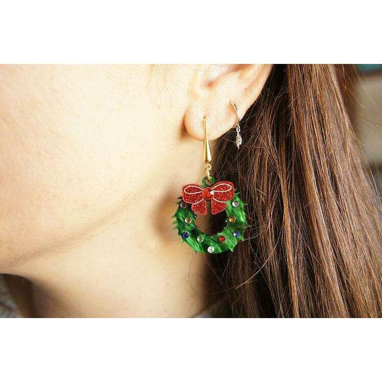 Christmas Wreaths Earrings by Laliblue - Quirks!
