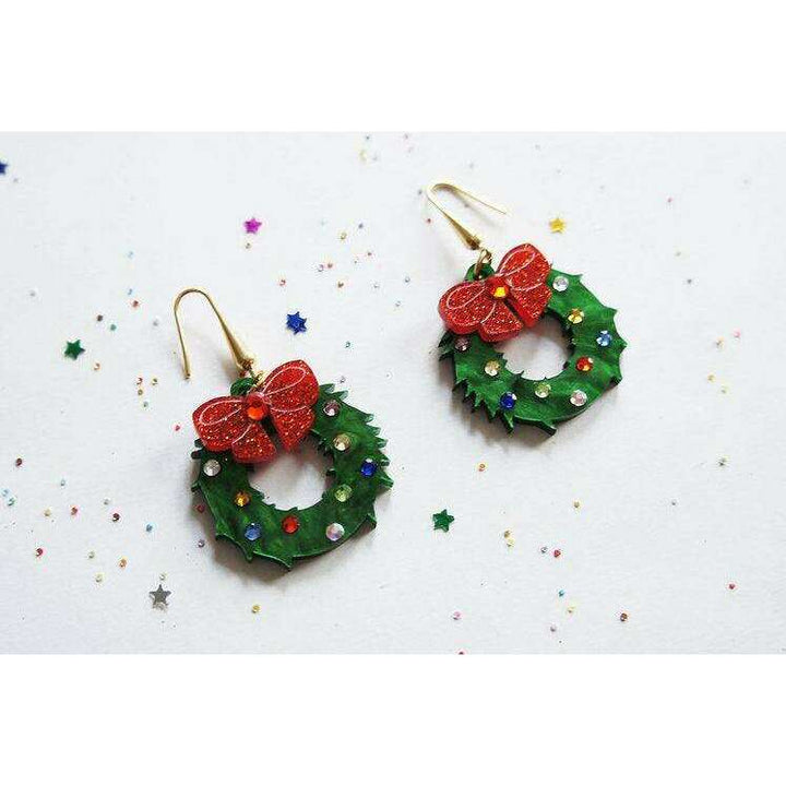Christmas Wreaths Earrings by Laliblue - Quirks!