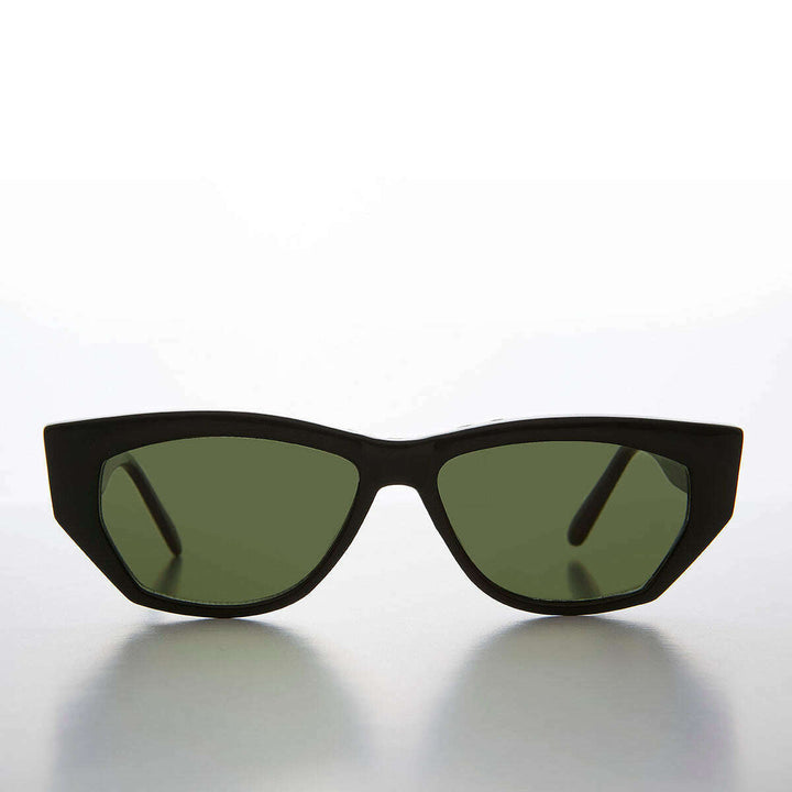 Chunky Mod Street Style Vintage Sunglass with Gold Bling - Val