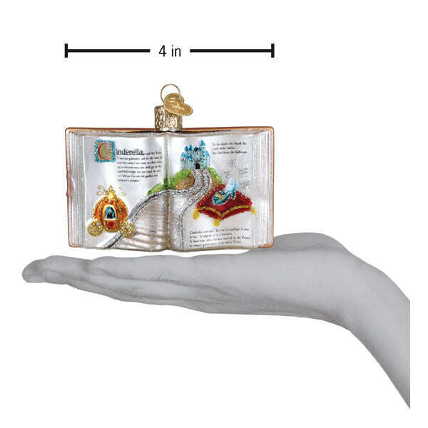 Old World Christmas Cinderella Book Blown Glass Ornament