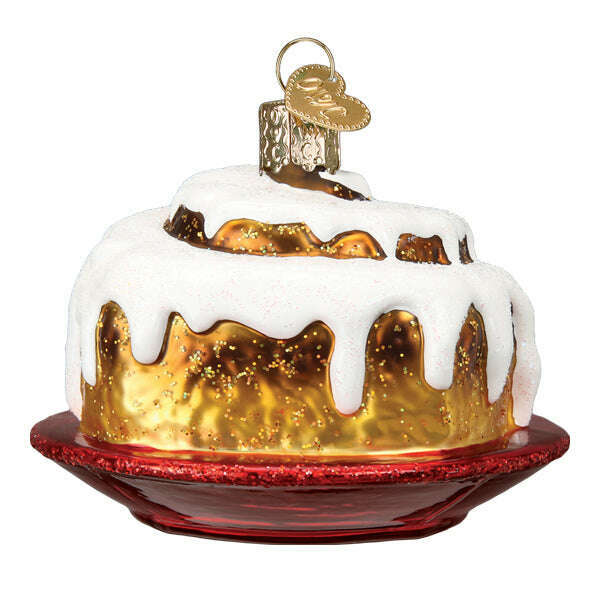 Old World Christmas Cinnamon Roll Blown Glass Ornament