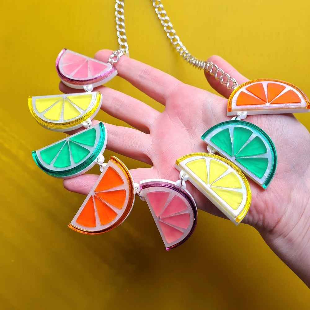 Citrus Fruit Slice Charm Necklace 3