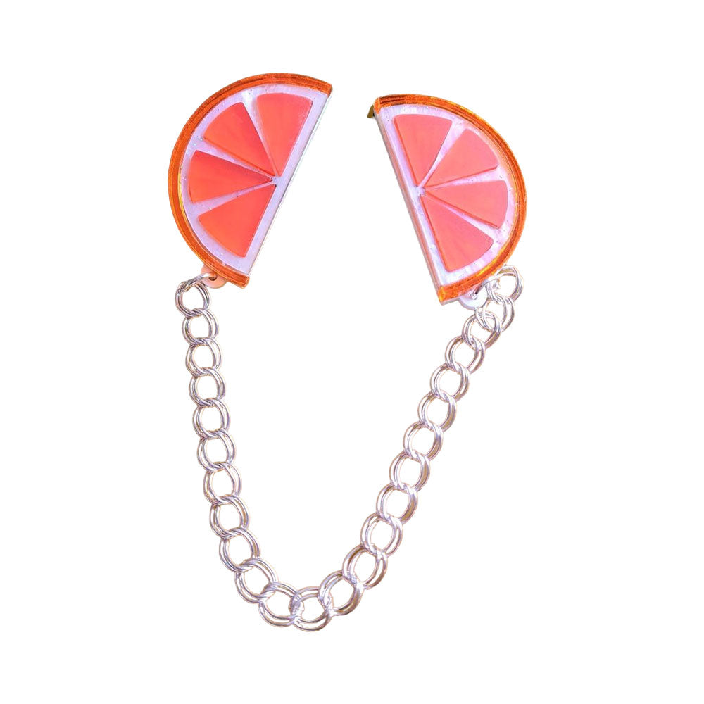 Citrus Fruit Slice Collar Clips by Cherryloco Jewellery 1