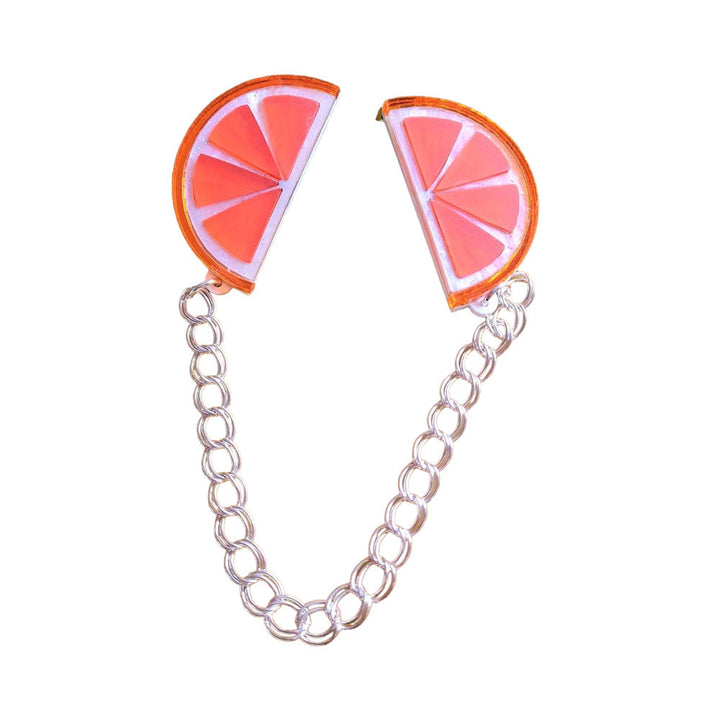 Citrus Fruit Slice Collar Clips by Cherryloco Jewellery 1