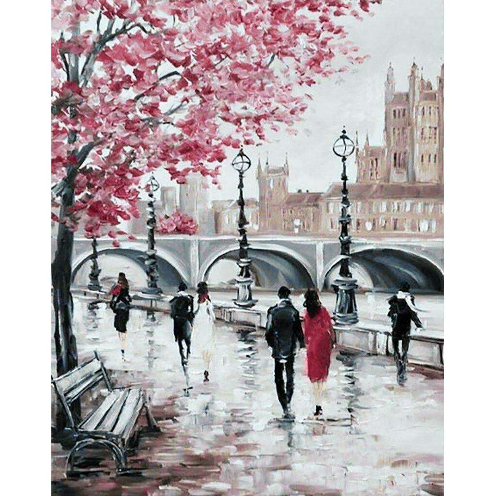 City Bridge WD127 14.9 x 18.9 inches Wizardi Diamond Painting Kit
