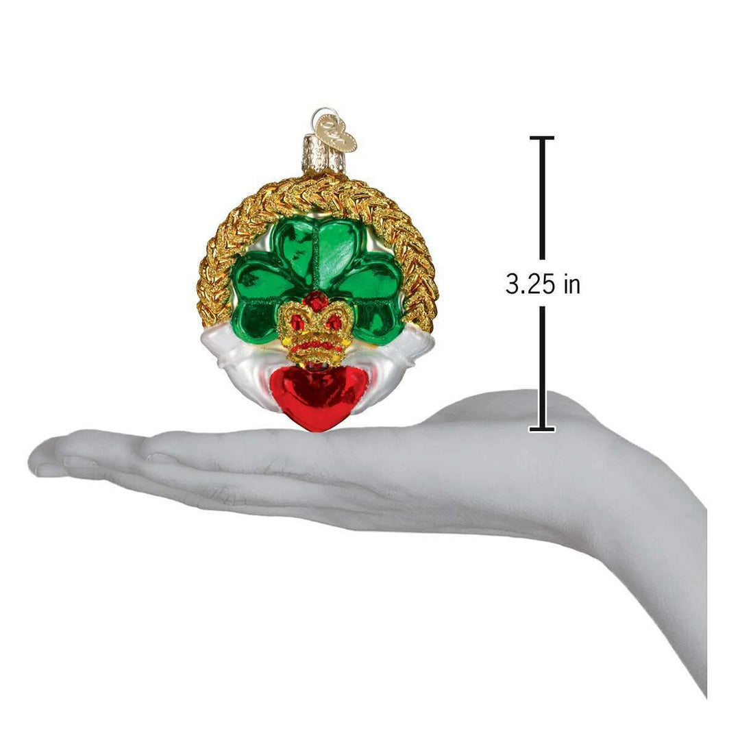 Old World Christmas Claddagh Blown Glass Ornament
