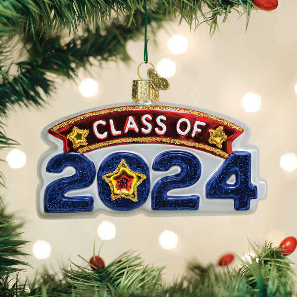 Old World Christmas Class of 2024 Blown Glass Ornament