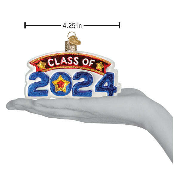 Old World Christmas Class of 2024 Blown Glass Ornament