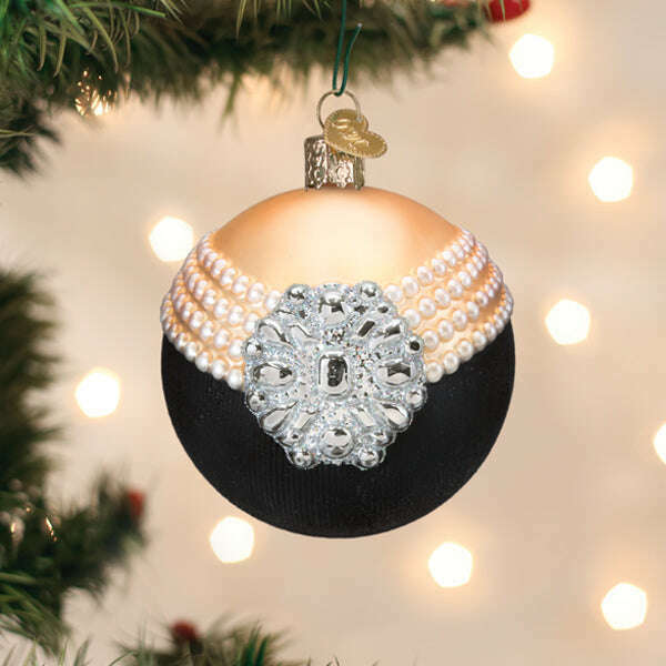 Old World Christmas Classic Audrey Round Blown Glass Ornament