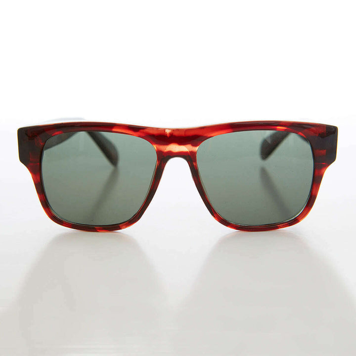 Classic Thick Bold Vintage Horn Rim 80s Sunglass - Mustang