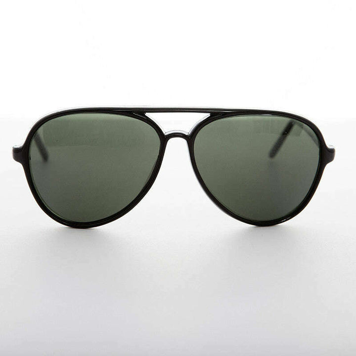 Classic Vintage Aviator Sunglass with Glass Lens - Air Boss