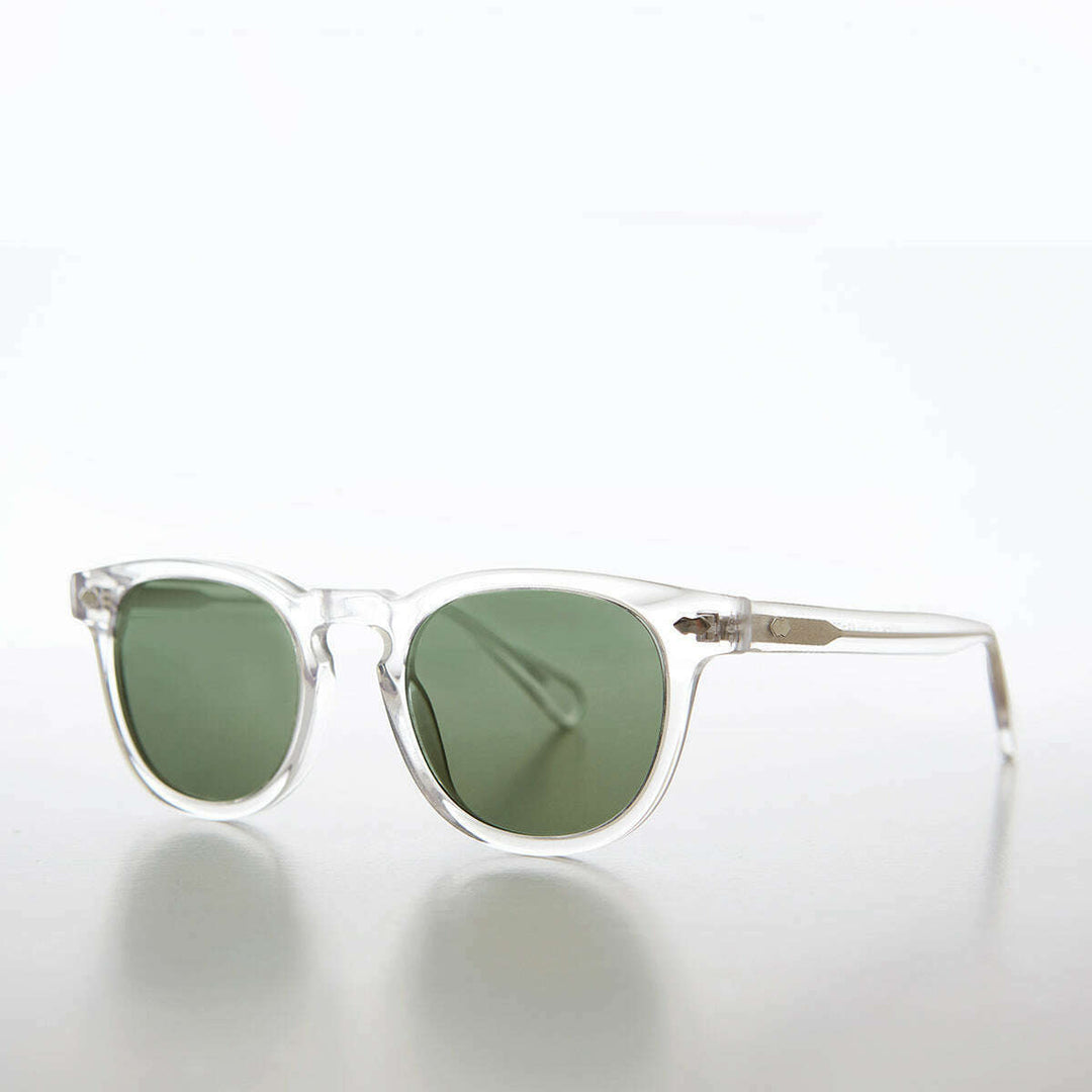 Clear Acetate Polarized Square Sunglass - Benson