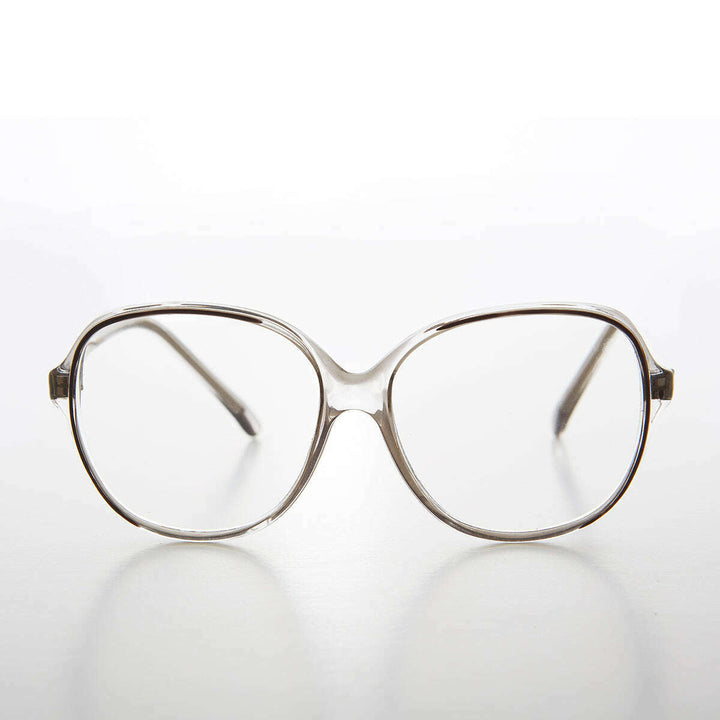 Clear Retro Reading Glasses with Color Accent - Jess