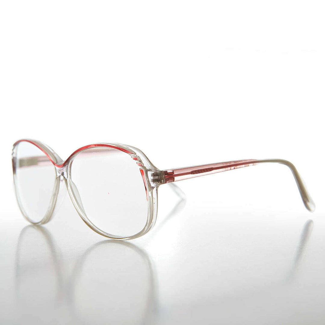 Clear Round Retro Reading Glasses - Tina