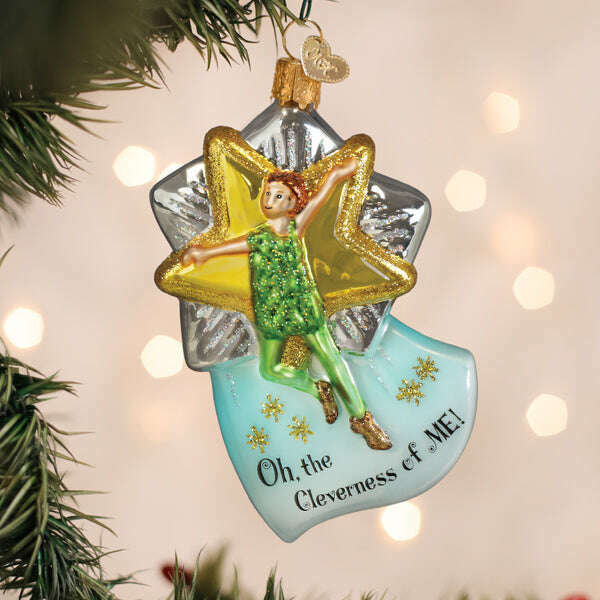 Old World Christmas Clever Peter Pan Blown Glass Ornament