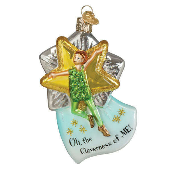 Old World Christmas Clever Peter Pan Blown Glass Ornament