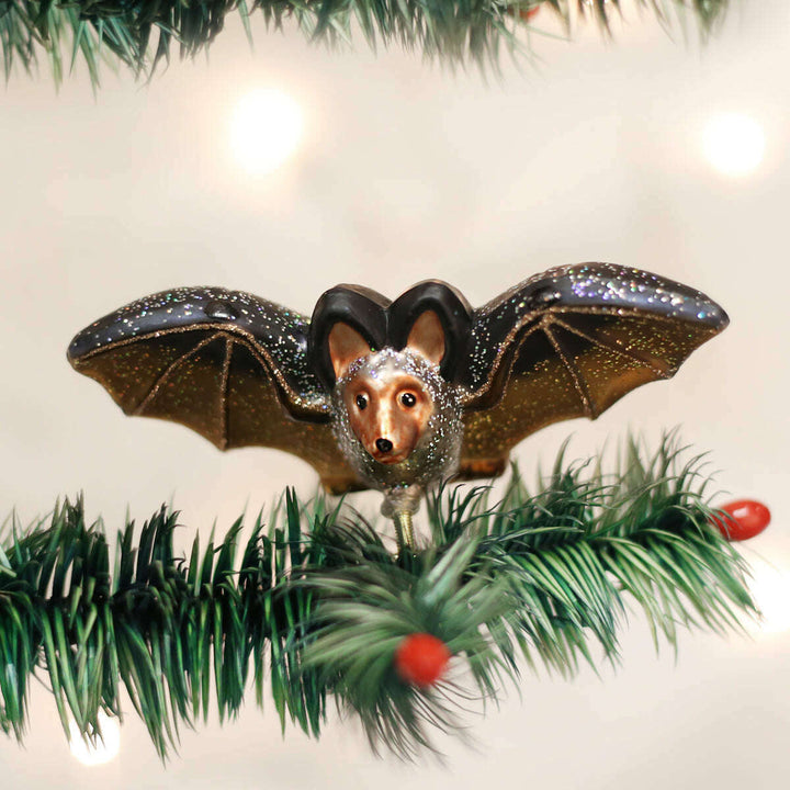 Old World Christmas Clip-on Bat Blown Glass Ornament