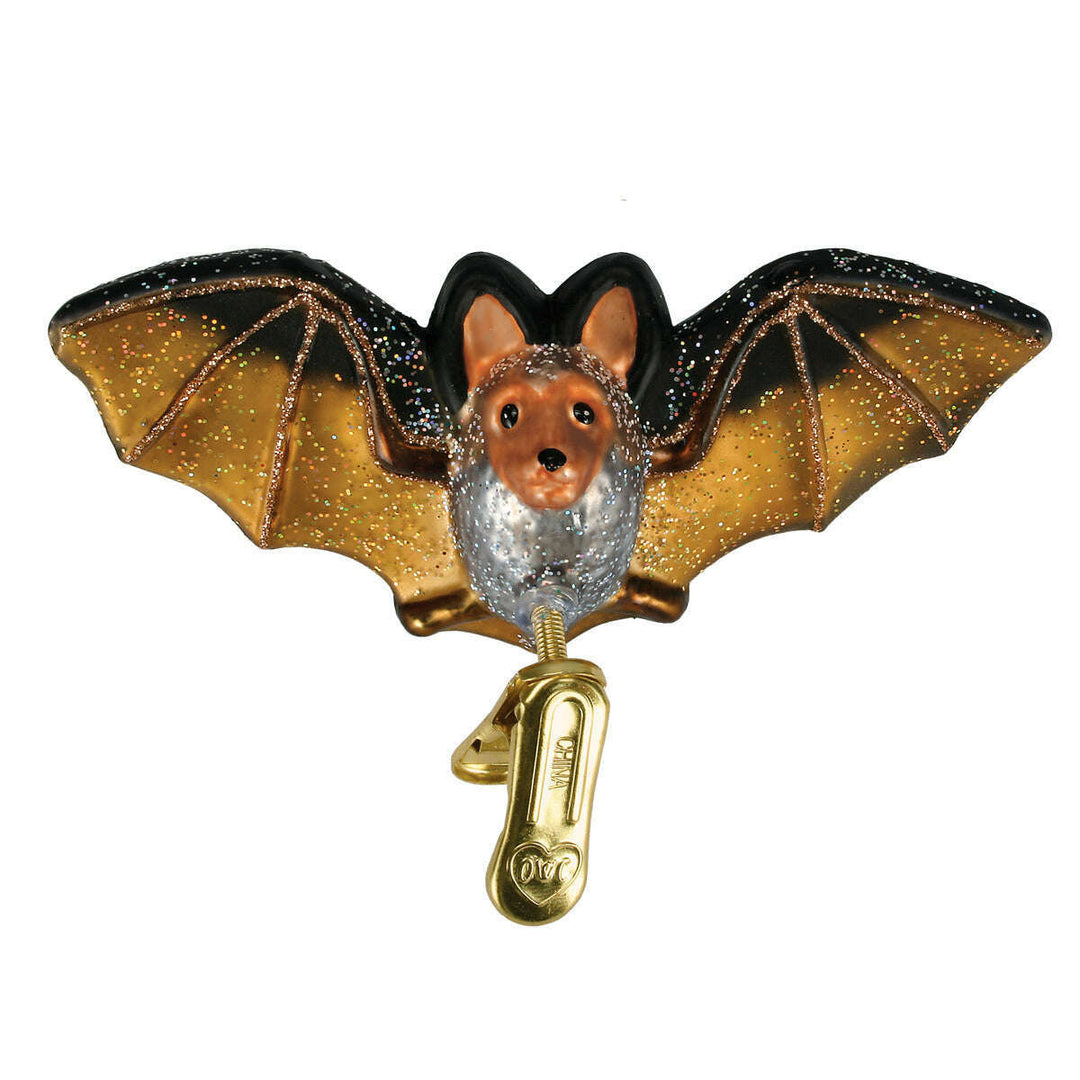Old World Christmas Clip-on Bat Blown Glass Ornament