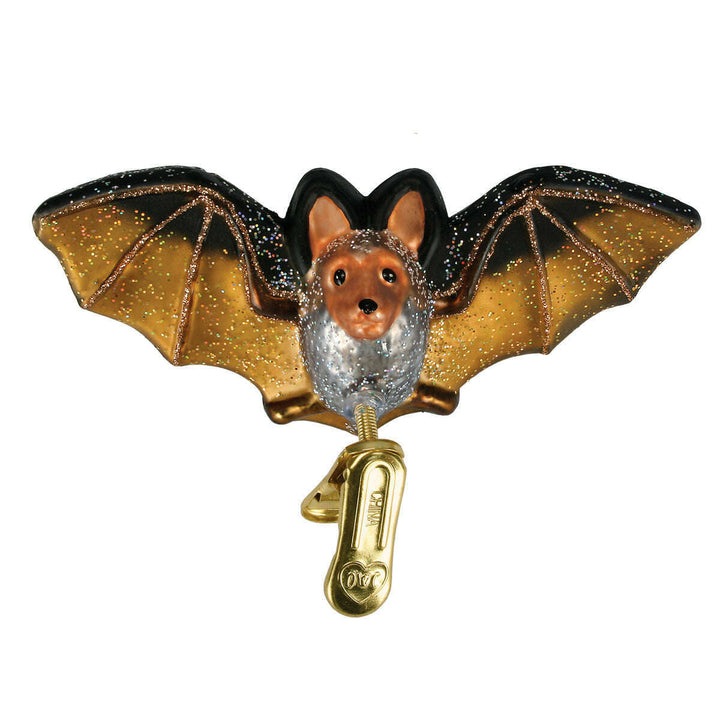 Old World Christmas Clip-on Bat Blown Glass Ornament