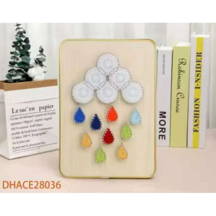 Cloud String Art Kit with Stand. Simple Decorative DIY String Art Craft Kit M1-3 DHACE28036