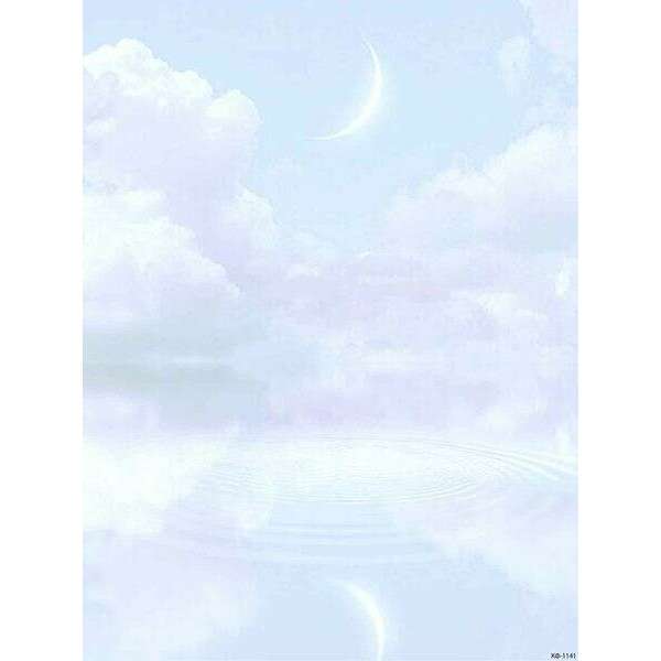 Cloud Symphony Designer Printed AIDA Fabric. Canvas for embroidery with an applied background  KF-1141A