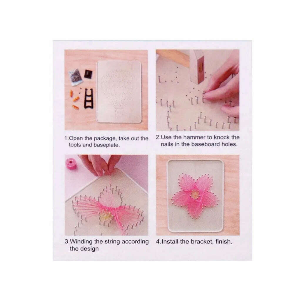 Clover Leaf String Art Kit with Stand. Simple Decorative DIY String Art Craft Kit M1-4 DHAA28288