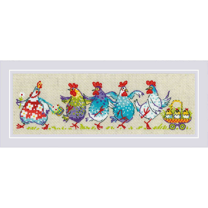 Cluck-cluck?!!! R2266 Counted Cross Stitch Kit