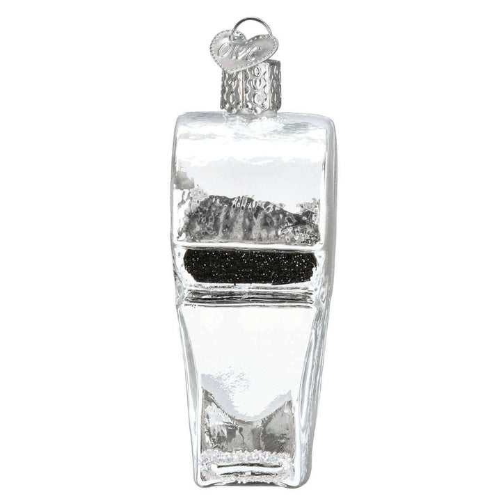 Old World Christmas Coach's Whistle Blown Glass Ornament