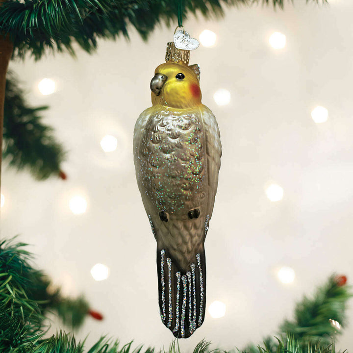 Old World Christmas Cockatiel Blown Glass Ornament