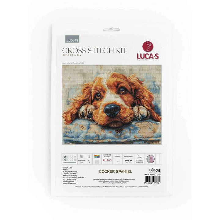 Cocker Spaniel BU5058L Counted Cross-Stitch Kit