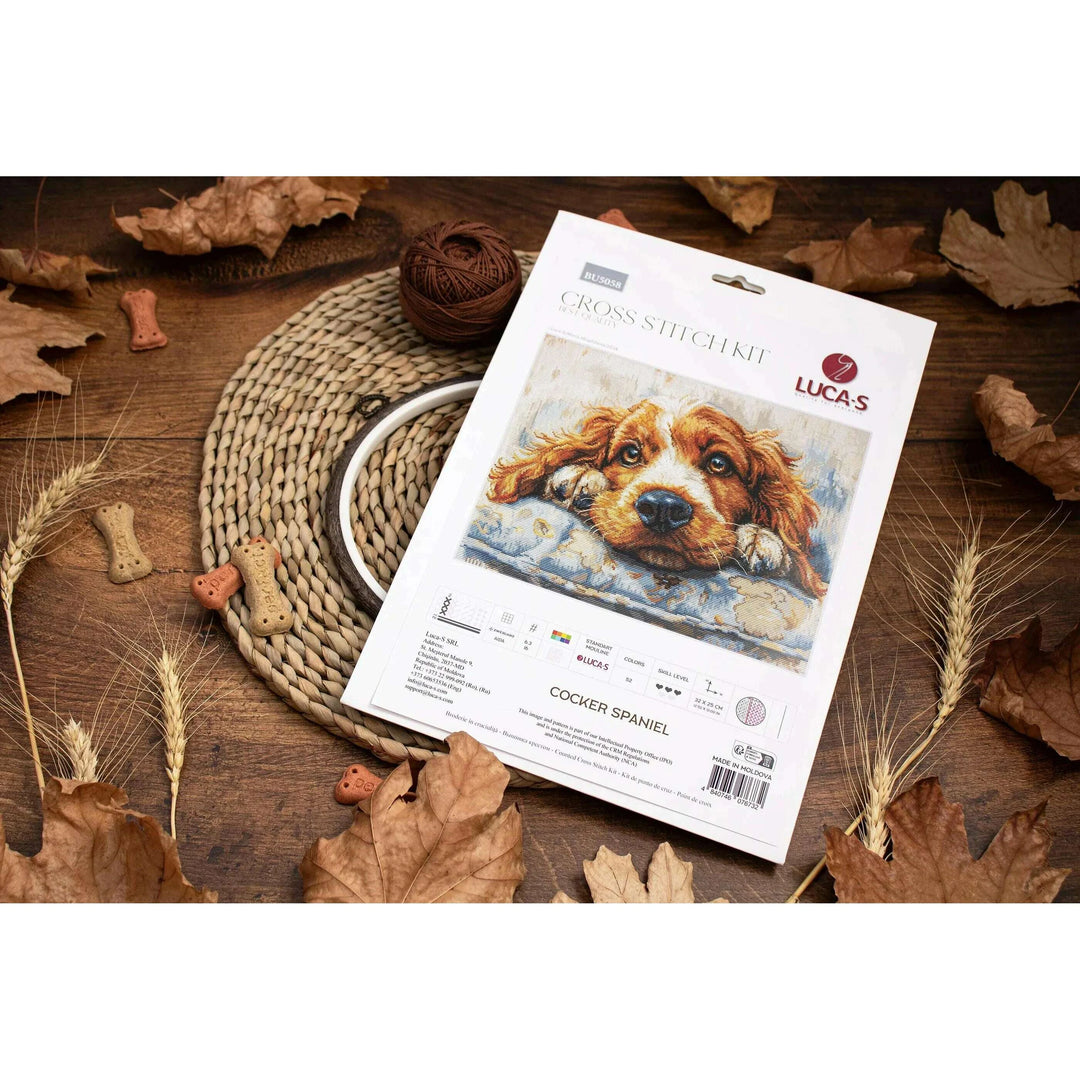 Cocker Spaniel BU5058L Counted Cross-Stitch Kit