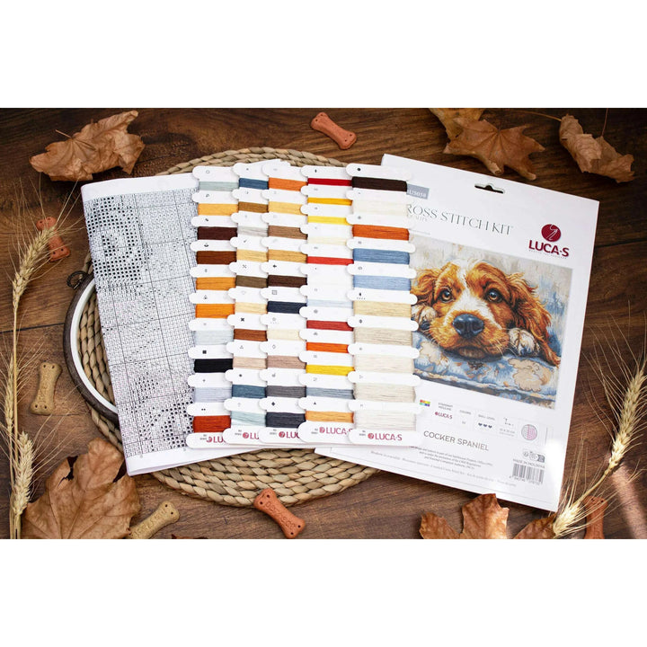 Cocker Spaniel BU5058L Counted Cross-Stitch Kit