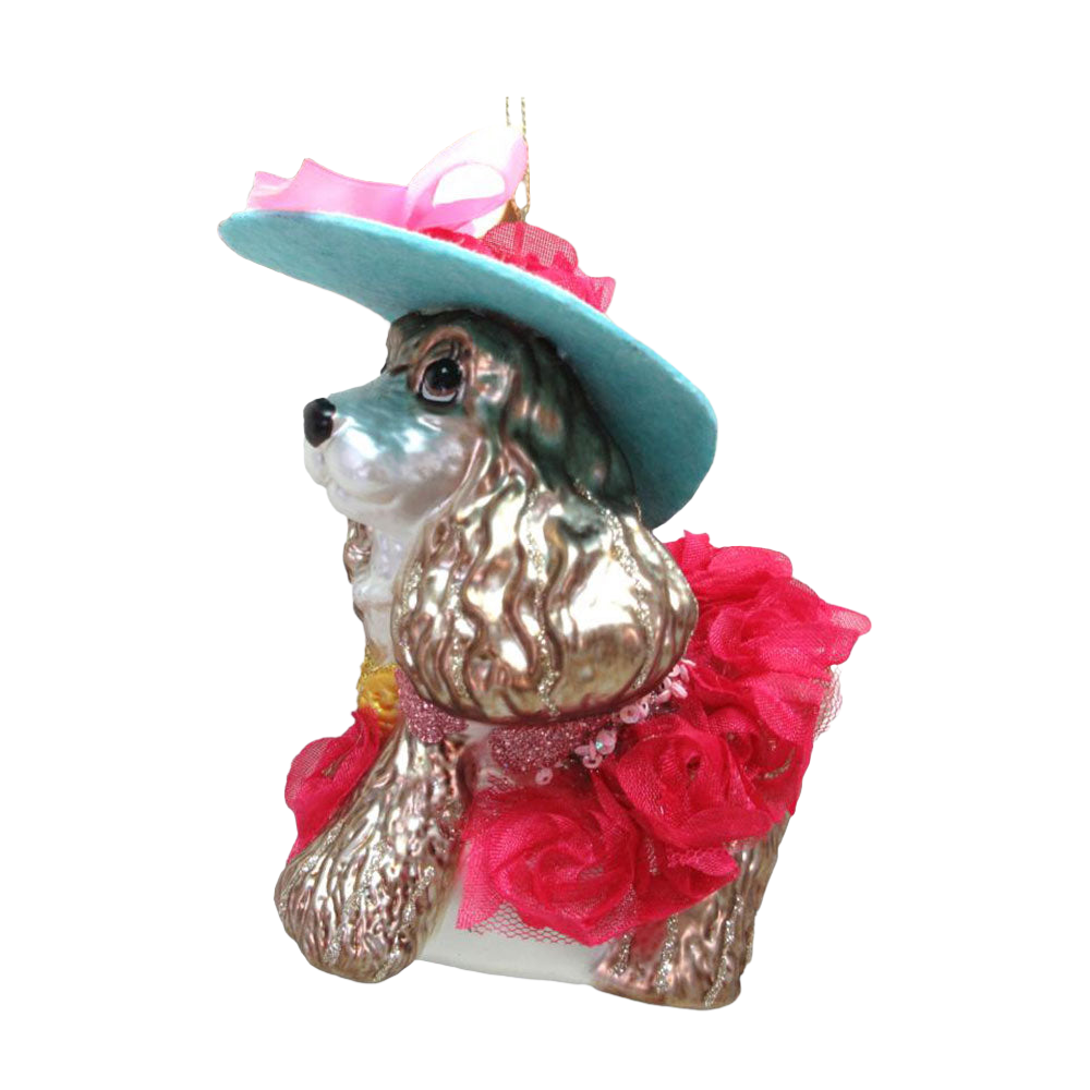 Cocker Spaniel w/Hat Ornament by December Diamonds