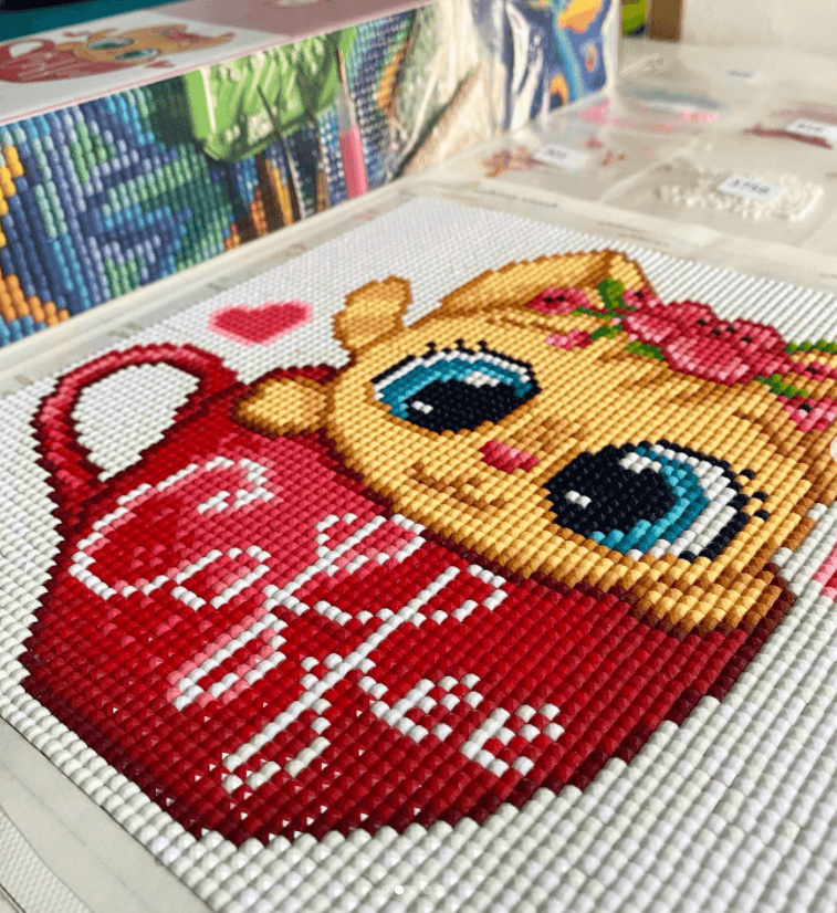 Coffee Cat CS2707 7.9 x 7.9 inches Crafting Spark Diamond Painting Kit