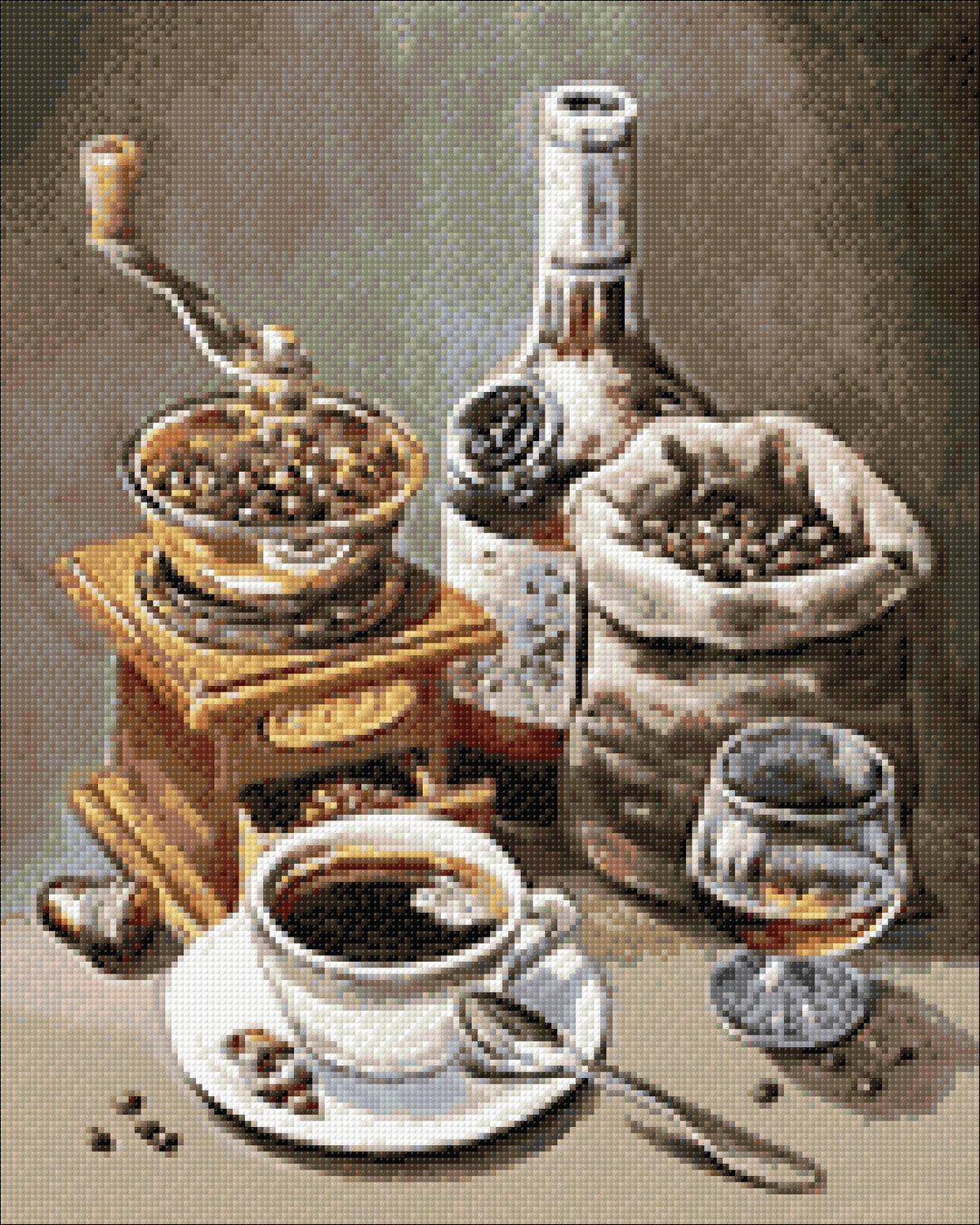Coffee Time CS2553 7.9 x 7.9 inches Crafting Spark Diiamond Painting Kit