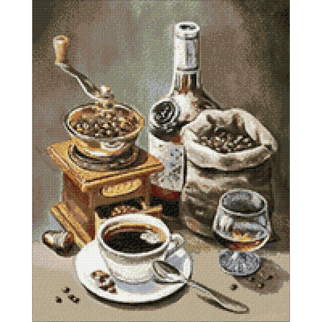Coffee Time CS2553 7.9 x 7.9 inches Crafting Spark Diiamond Painting Kit