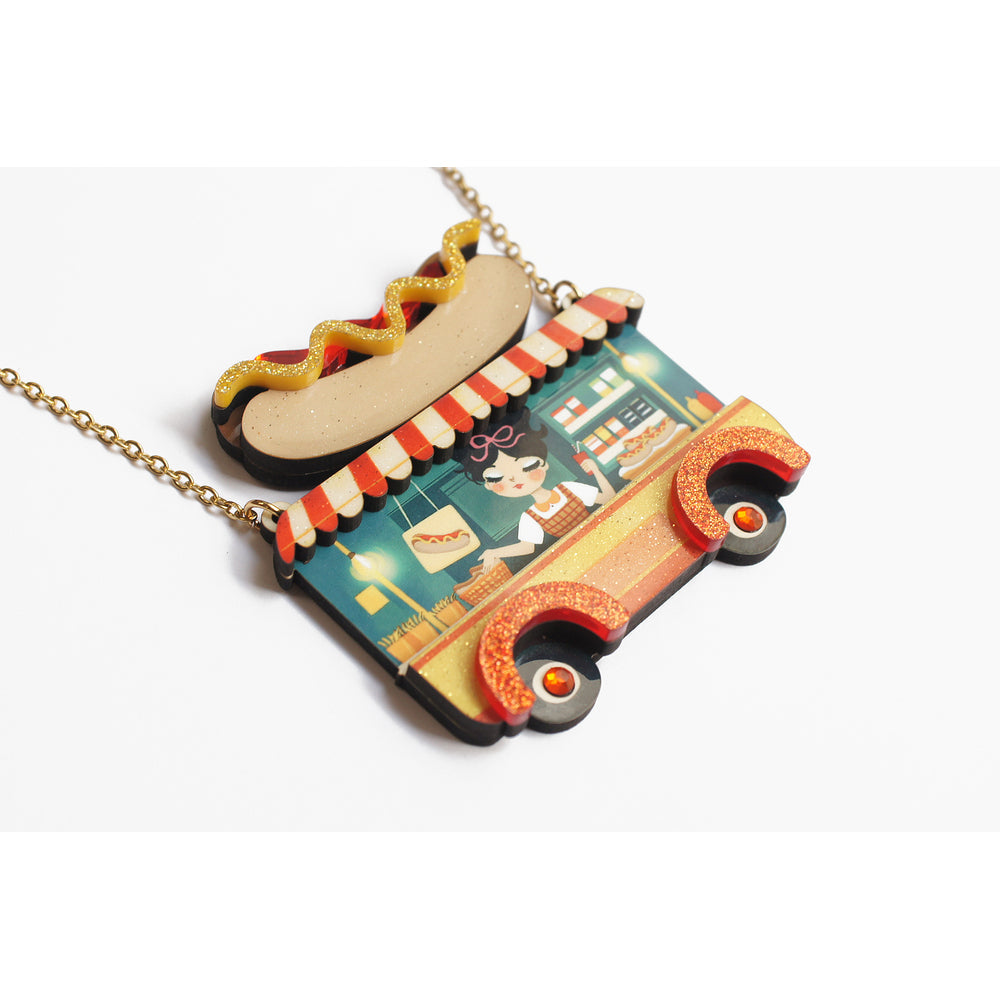 Hot Dog Truck Necklace by Laliblue 1