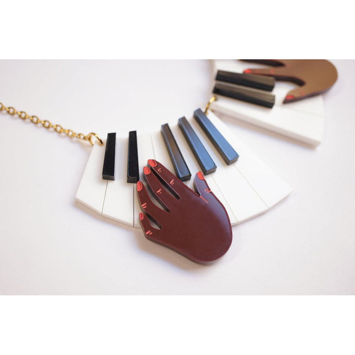 Piano with Hands Necklace by Laliblue 5