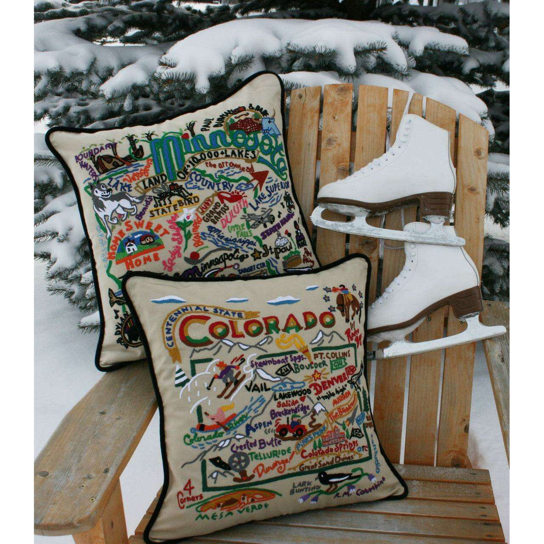 Colorado Hand-Embroidered Pillow - Quirks!