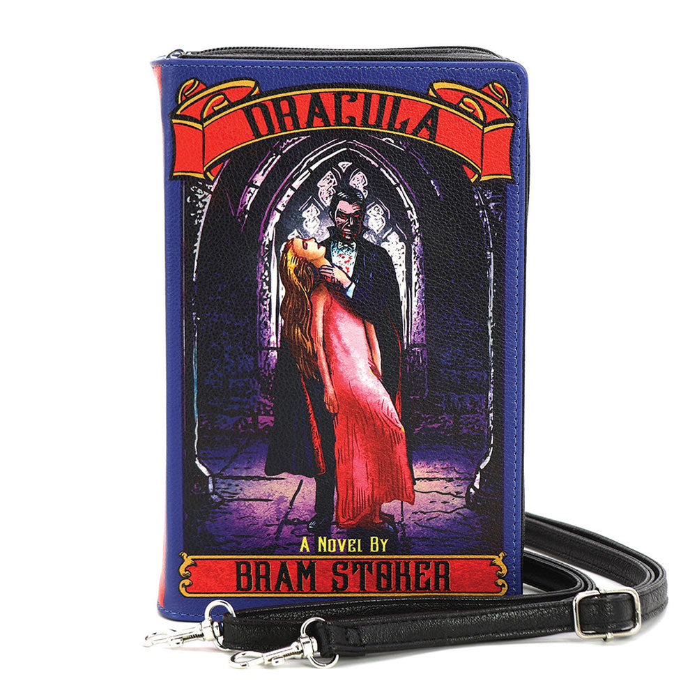 Colored Dracula Book Clutch Bag In Vinyl by Book Bags