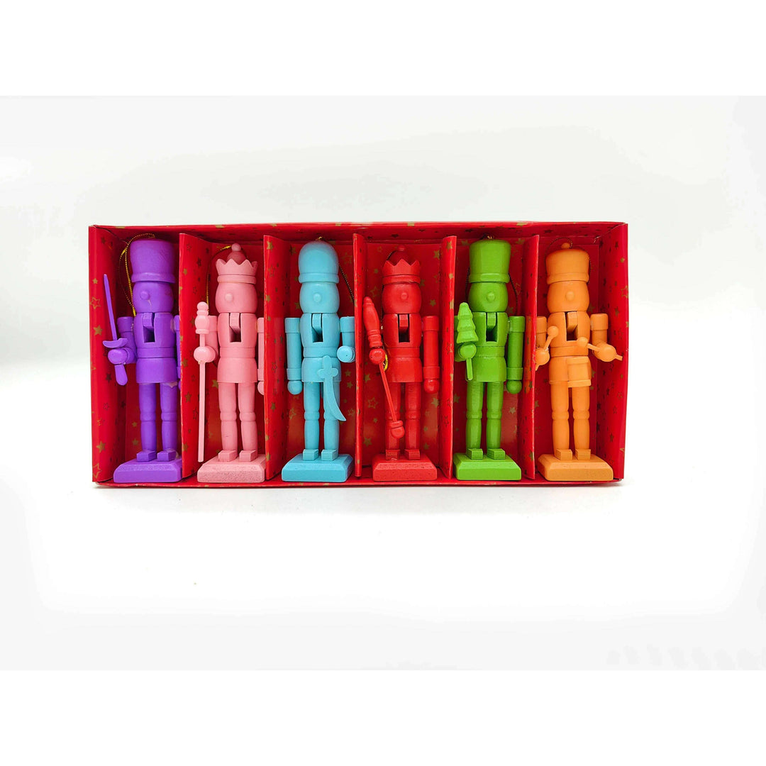 Colorful Wooden Nutcracker Ornaments Wizardi Set F07M6-18
