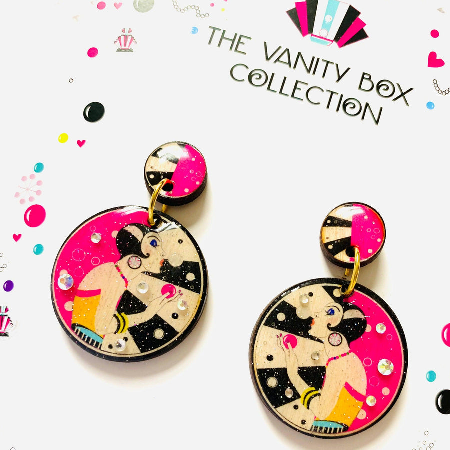 Colourful Art Deco Earrings by Rosie Rose Parker - Quirks!