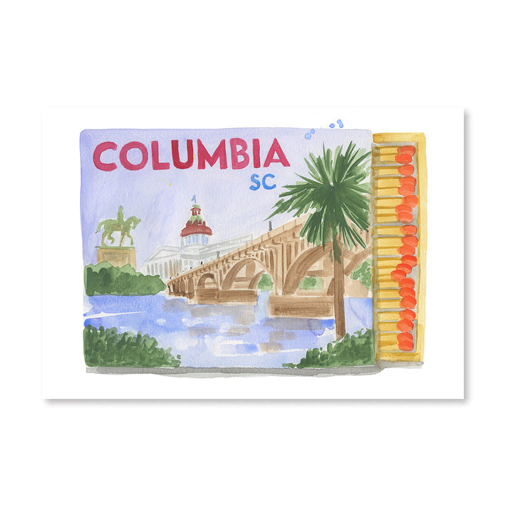 Columbia SC Matchbook Art Print